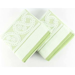 Sada 2 zelených ručníků Hurrem, 50x90 cm