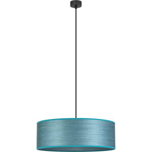 Modré závěsné svítidlo z přírodní dýhy Bulb Attack Ocho XL, ⌀ 45 cm