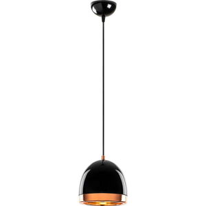 Závěsné svítidlo v černé a zlaté barvě s kovovým stínidlem ø 17 cm Mugo – Opviq lights