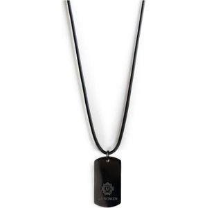 Pánský černý náhrdelník s přívěskem z nerezové oceli Monomen Bono