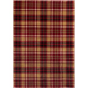 Červený koberec Flair Rugs Highland, 80 x 150 cm