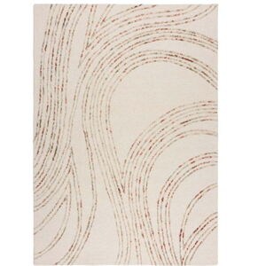Oranžovo-krémový vlněný koberec 120x170 cm Abstract Swirl – Flair Rugs