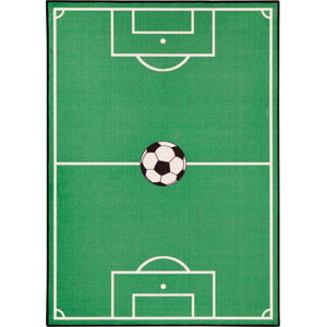 Dětský zelený koberec Zala Living Football, 100 x 140 cm