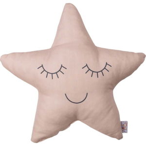 Béžovorůžový dětský polštářek s příměsí bavlny Mike & Co. NEW YORK Pillow Toy Star, 35 x 35 cm