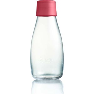 Malinově růžová skleněná lahev ReTap, 300 ml