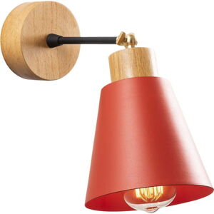 Nástěnné svítidlo v červené a přírodní barvě ø 14 cm Manavgat – Opviq lights
