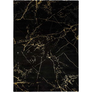 Černý koberec Universal Gold Marble, 60 x 120 cm