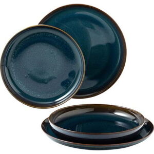 4dílná sada tmavě modrých porcelánových talířů Villeroy & Boch Like Crafted