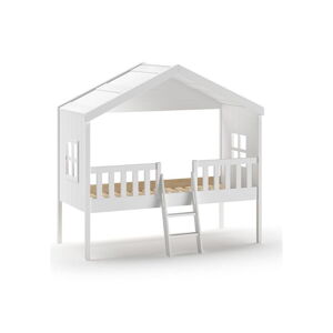 Bílá domečková/vyvýšená dětská postel 90x200 cm Housebed - Vipack