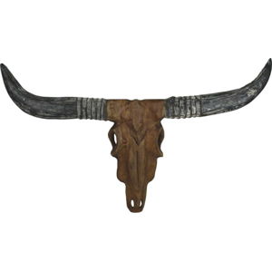 Dekorace z teakového dřeva HSM collection Buffalo Head, výška 50 cm