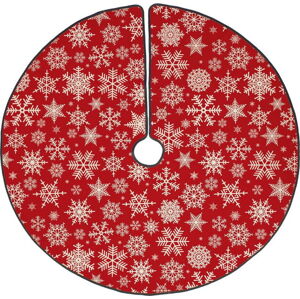 Bavlněný koberec pod vánoční stromeček Butter Kings Freezy Snowflakes, ø 130 cm
