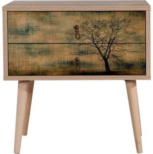 Dřevěný noční stolek Iris Tree