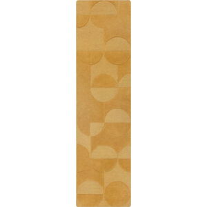 Okrově žlutý vlněný koberec běhoun 60x230 cm Gigi – Flair Rugs