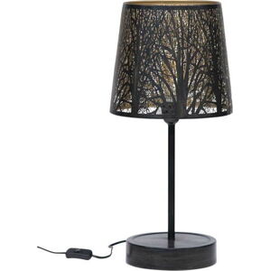 Černá stolní lampa WOOOD Keto, ø 28 cm
