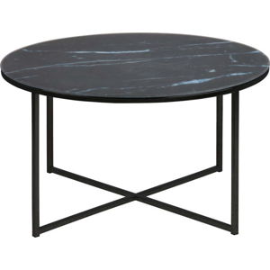 Černý kulatý konferenční stolek ø 80 cm Alisma - Actona