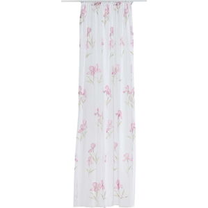 Růžovo-bílá záclona 140x255 cm Judie – Mendola Fabrics