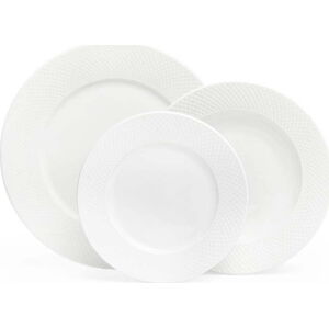6dílná sada bílých porcelánových talířů Bonami Essentials Imperio