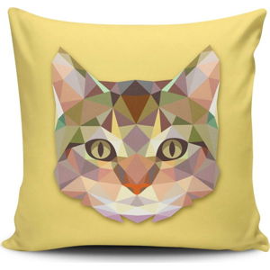 Povlak na polštář s příměsí bavlny Cushion Love Cat, 45 x 45 cm