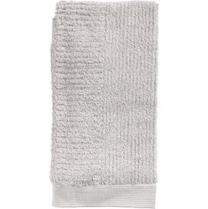 Světle šedý ručník ze 100% bavlny Zone Classic, 50 x 100 cm