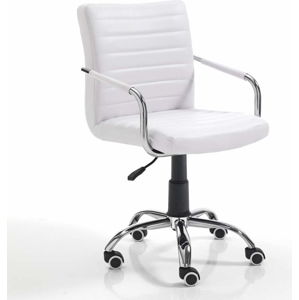 Bílá kancelářská židle na kolečkách Tomasucci Milko