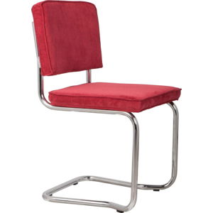 Sada 2 červených židlí Zuiver Ridge Kink Rib