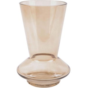 Pískově hnědá skleněná váza PT LIVING Glow, výška 17,5 cm