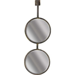 Dvojité kulaté nástěnné zrcadlo BePureHome Chain, délka 58 cm