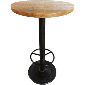 Barový stolek s deskou z mangového dřeva Antic Line Mange, ø 60 cm