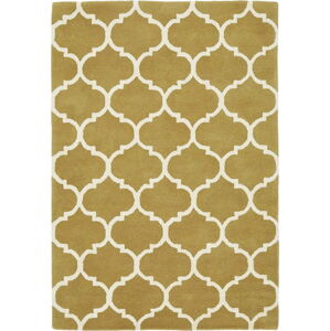 Okrově žlutý ručně tkaný vlněný koberec 80x150 cm Albany – Asiatic Carpets