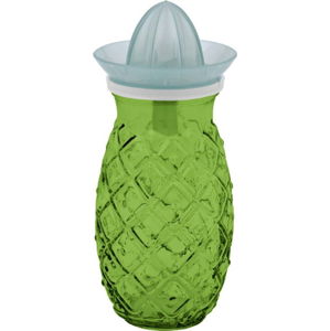 Zelená sklenice s odšťavňovačem z recyklovaného skla Ego Dekor Ananas, 0,7 l
