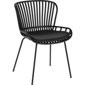 Černá zahradní židle s ocelovou konstrukcí La Forma Surpik