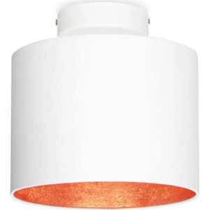 Bílé stropní svítidlo s detailem v měděné barvě Sotto Luce MIKA Elementary XS, ø 20 cm
