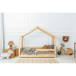 Domečková dětská postel z borovicového dřeva v přírodní barvě 70x160 cm Mila RMW – Adeko