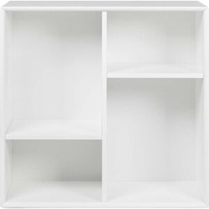 Bílá nástěnná knihovna Tenzo Z Cube, 70 x 70 cm