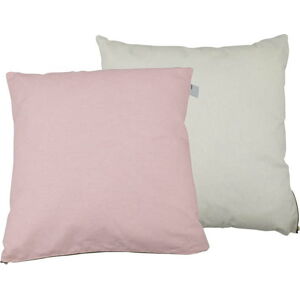 Sada 2 polštářů s výplní Karup Deco Cushion Pink Peonie/Natural, 45  x  45  cm