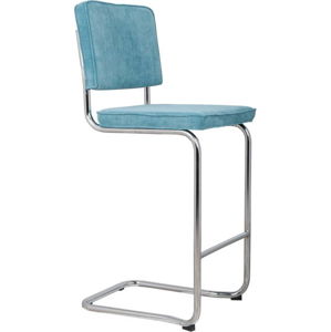 Modrá barová židle Zuiver Ridge Kink Rib