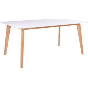 Bílý jídelní stůl s hnědýma nohama House Nordic Vojens, délka 150 cm