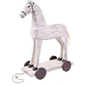 Bílá vánoční dekorace ve tvaru koně Ego Dekor
