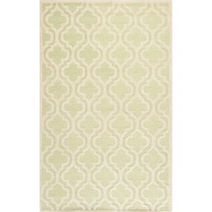 Zeleno-bílý vlněný koberec Safavieh Lola, 243 x 152 cm