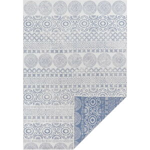 Modro-bílý venkovní koberec Ragami Circle, 80 x 150 cm