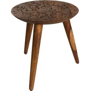 Odkládací stolek ze dřeva palisandru sheesham Dutchbone, ⌀ 35 cm