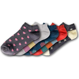 Sada 5 párů dámských kotníkových ponožek Funky Steps, velikost 35 - 39