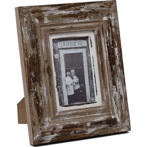 Hnědý dřevěný fotorámeček Ego Dekor, na fotografii 13 x 18 cm