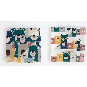 Bavlněná dětská deka Little Nice Things Bears, 80 x 80 cm