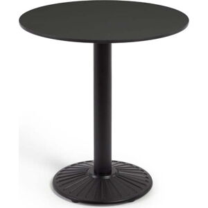 Černý zahradní jídelní stůl Kave Home Tiaret, ø 68 cm