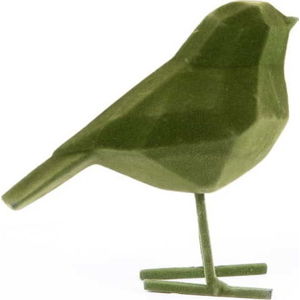 Tmavě zelená dekorativní soška PT LIVING Bird, výška 17 cm