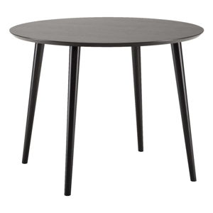 Černý jídelní stůl Woodman Cloyd, ø 100 cm
