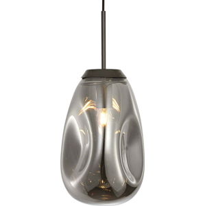 Závěsné svítidlo z foukaného skla v šedé barvě Leitmotiv Pendulum, výška 33 cm