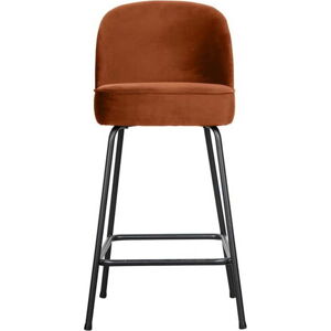Sametová barová židle v cihlové barvě 89 cm Vogue – BePureHome