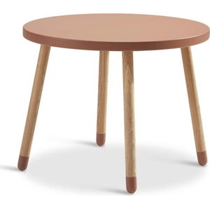 Růžový dětský stolek Flexa Dots, ø 60 cm